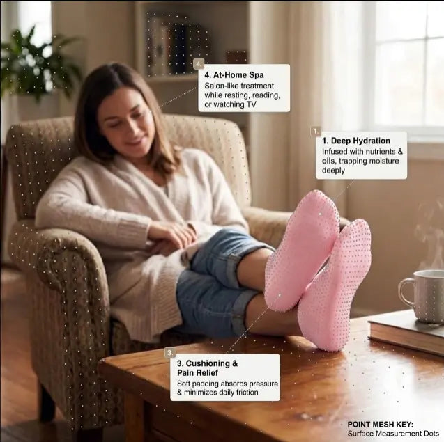 Silicone Moisturizing Socks for Dry, Cracked Feet for Women Dropdash