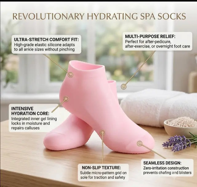 Silicone Moisturizing Socks for Dry, Cracked Feet for Women Dropdash